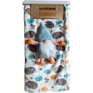Thankful Baby's 1st Thanksgiving Blanket Gnome Lovey Toy Dream Kids Pumpkin NWT‎